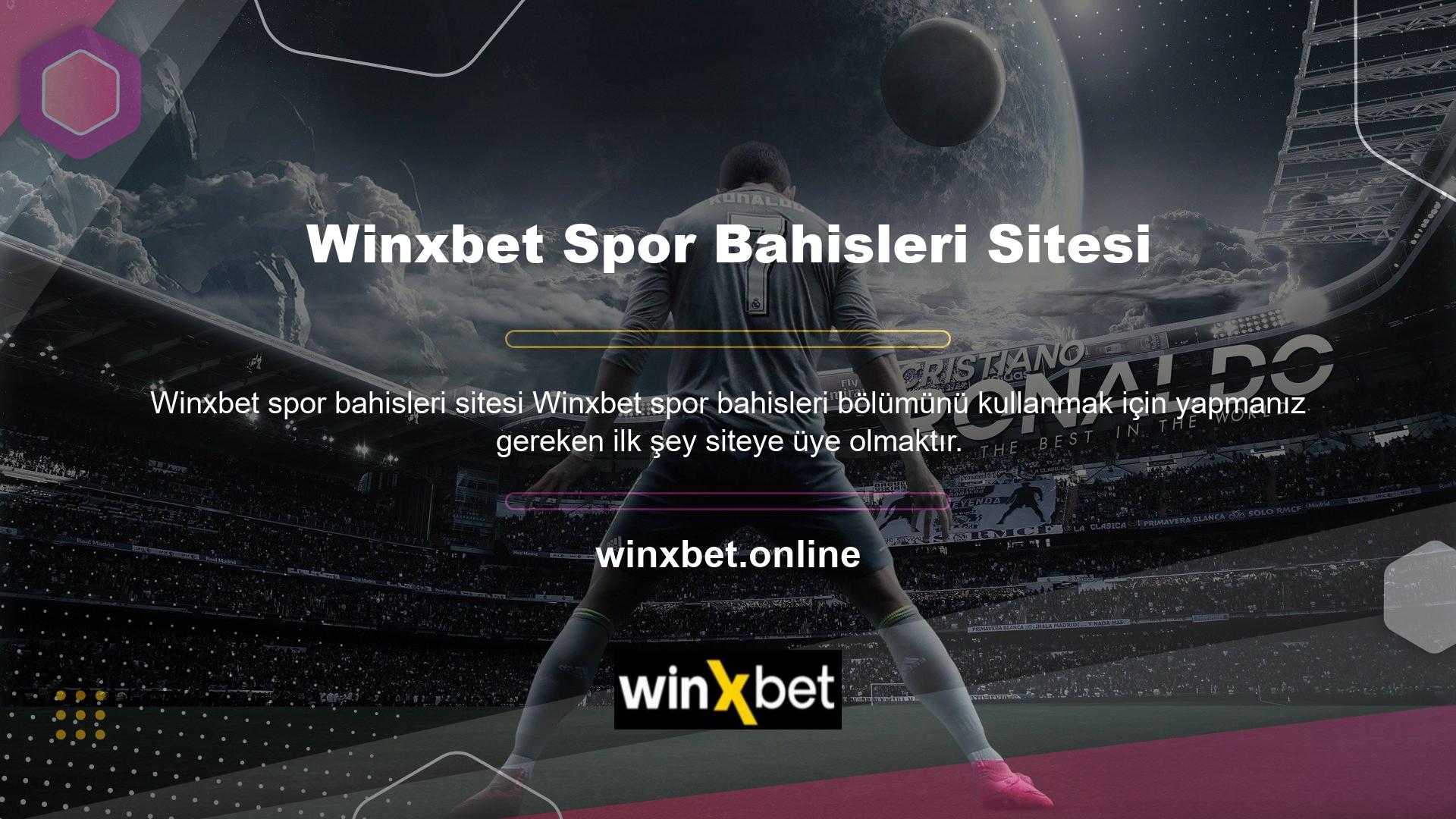 Henüz siteye üye değilseniz 1 dakikalık işlemden sonra sitenin üst kısmında yer alan "Winxbet web sitesine giriş yap" butonuna tıklayarak Winxbet hesabı oluşturabilirsiniz