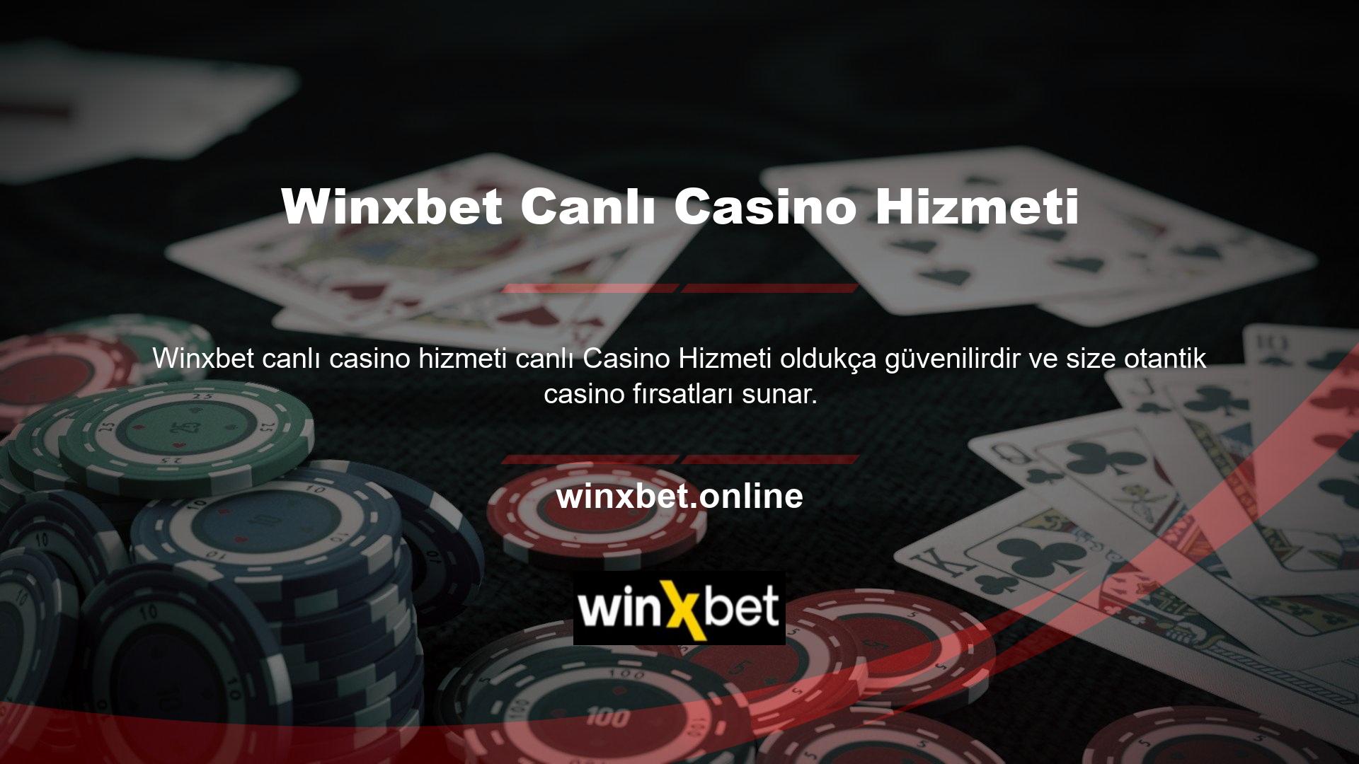 Winxbet Canlı Casino Hizmeti Mükemmel bir bağlantı platformu, canlı spor ve bahislerin yanı sıra Avrupa ve ülkemdeki yayınları da sunmaktadır